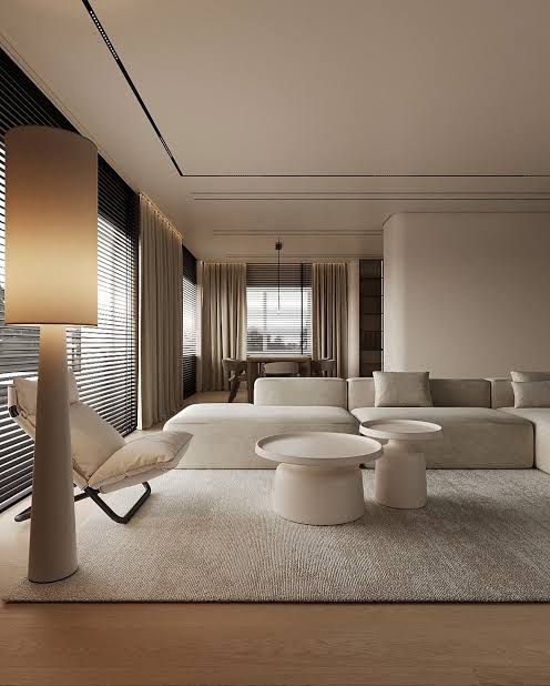 Elegant living room with soft lighting